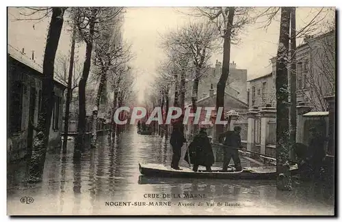 Nogent sur Marne Cartes postales Crue de la Seine Avenue du Val de Beaute