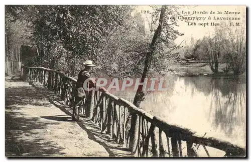 Ansichtskarte AK Les bords de la Marne de Champigny a Lavarenne Les sept iles