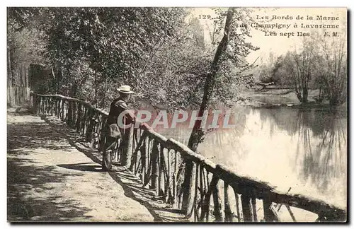 Cartes postales Les bords de la Marne de Champigny a Lavarenne Les sept iles