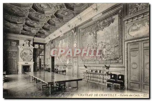 Cartes postales Chateau de Chantilly Galerie des cerfs