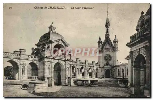 Cartes postales Chateau de Chantilly La courd d&#39honneur