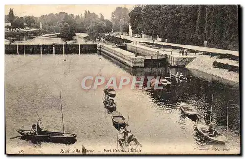 Cartes postales Rives de la Marne Port Creteil l&#39ecluse