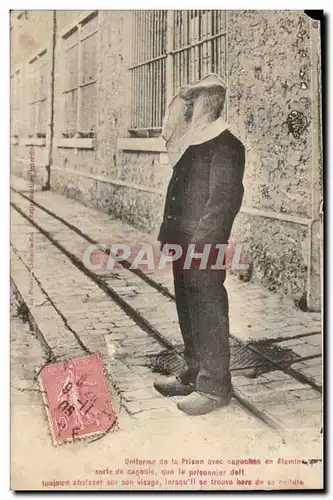 Cartes postales Uniforme de la prison avec capuche en etamine (Fresnes)