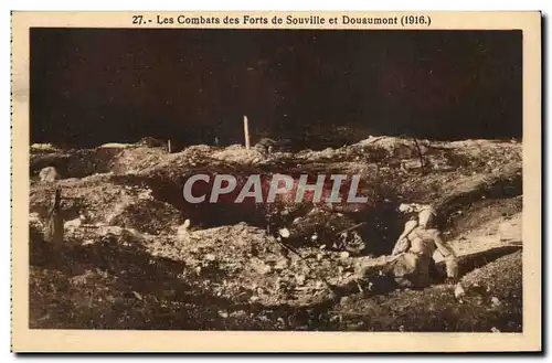 Cartes postales Les combats des forts de Souville et Douaumont (1916)