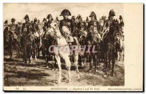 Ansichtskarte AK Militaria Meissonier Napolein 1er and his staff