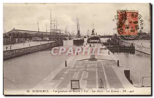 Bordeaux - Vue Generale du Bassin a Flot - Les Docks - Les Ecluses - Cartes postales