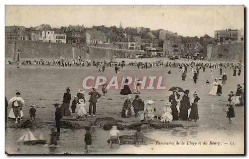 Le Portel - Panorama de la Plage et du Bourg - Cartes postales