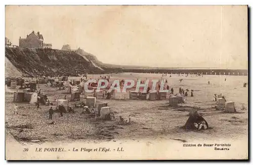 Le Portel - La Plage et l&#39Epi - Cartes postales