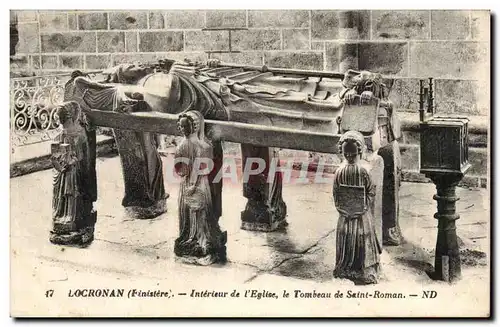 Locronan - Interieur de l&#39Eglise le Tombeau de Saint Roman - Ansichtskarte AK