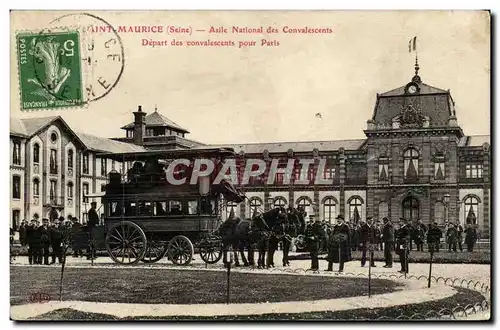 Saint Maurice Cartes postales Asile national des convalescents Depart des convalescents pour Paris (medecine san