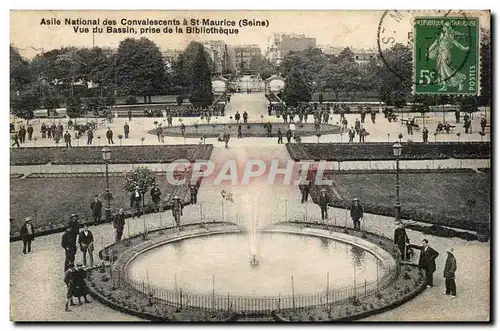 Saint Maurice Cartes postales Asile national des convalescents Vue du bassin prise de la bibliotheque (library)