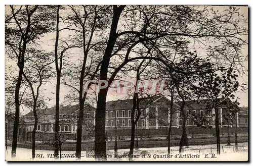 Vincennes Cartes postales Avenue des Marechaux et le quartier d&#39artillerie