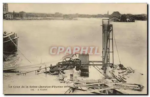 Vitry Cartes postales Crue de la Seine Janvier Fevrier 1910