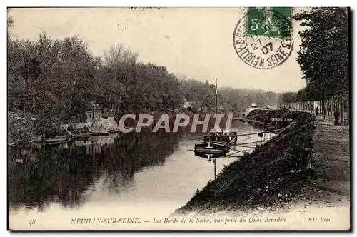 Neuilly sur Seine Cartes postales Les Bords de la Seine vue prise du Quai Bourdon