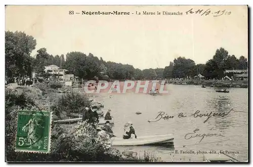 Nogent sur Marne Ansichtskarte AK La Marne le Dimanche