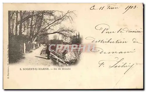 Nogent sur Marne Cartes postales Ile de beaute (pecheur)