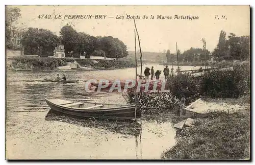 Le Perreux Bry Ansichtskarte AK Les bords de la Marne artistique