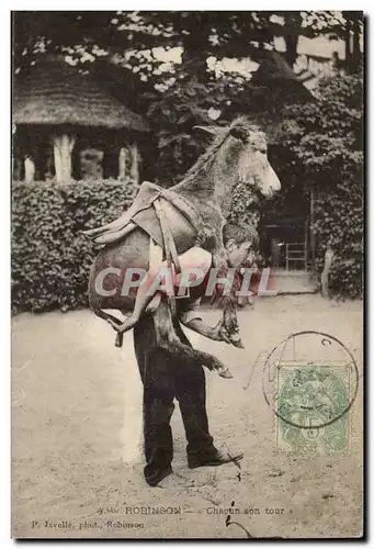 Robinson Cartes postales Chacun son tour (ane donkey)