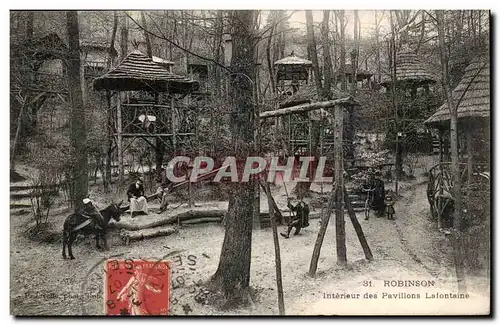Robinson Cartes postales Interieur des pavillons Lafontaine (ane donkey donkeys donkey)