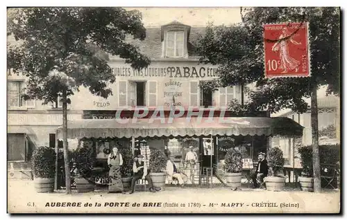 Cartes postales Auberge de la porte de Brie (fondee en 1780) Mmes marty Creteil TOP