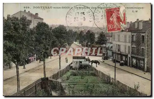 Fontenay sous Bois Cartes postales Carrefour des Rigoles et vue panoramique