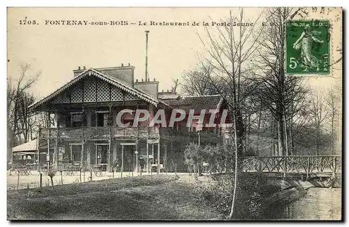 Fontenay sous Bois Ansichtskarte AK Le Restaurant de la porte Jaune