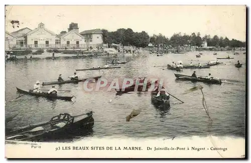 Cartes postales De Joinville le pont a Nogent Canotage