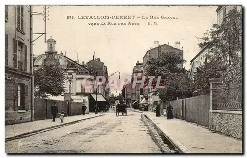 Levallois Perret Cartes postales La rue Gravel vers la rue des arts