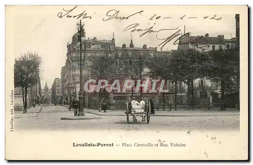 Levallois Perret Ansichtskarte AK Place Cormeille et rue Voltaire