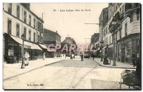 Les Lilas Cartes postales Rue de Paris (tramway)