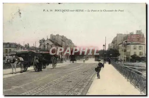 Boulogne sur Seine Ansichtskarte AK Le pont et la chaussee du pont