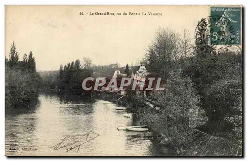 Cartes postales Le grand bras vu du pont a la Varenne