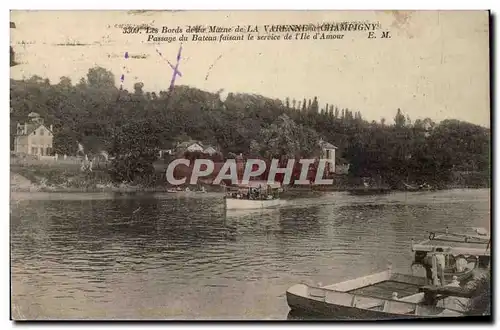La VArenne Chennevieres Cartes postales Les bords de Marne Passage du bateau faisant le service de l&#39ile d&#3