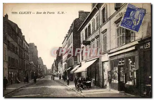 Clichy Cartes postales Rue de Paris