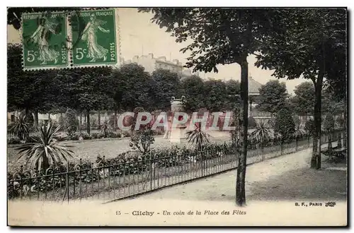 Clichy Ansichtskarte AK Un coin de la place des fetes