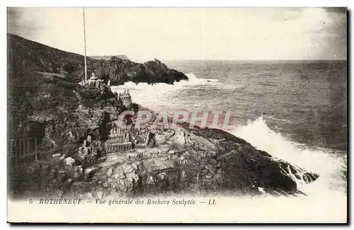 Rotheneuf Cartes postales Vue generale des rochers sculptes