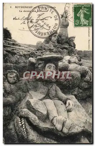 Rotheneuf Cartes postales Rochers sculptes Le dernier des Rotheneuf