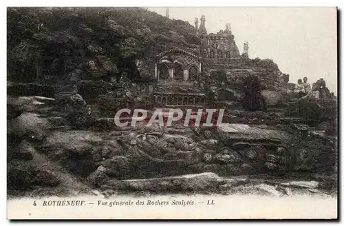 Rotheneuf Cartes postales Vue generale des rochers sculptes