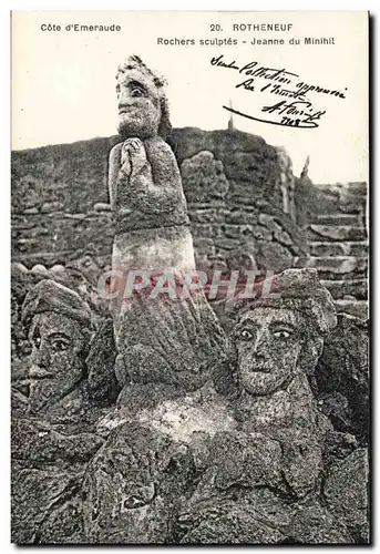 Rotheneuf Cartes postales Rochers sculptes Jeanne du Minihil