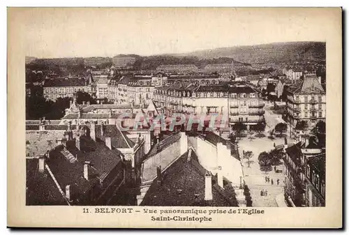 Belfort Cartes postales Vue panoramique prise de l&#39eglise Saint Christophe