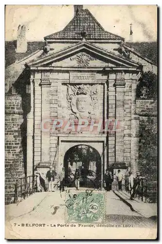 Belfort Ansichtskarte AK La porte de France demolie en 1891