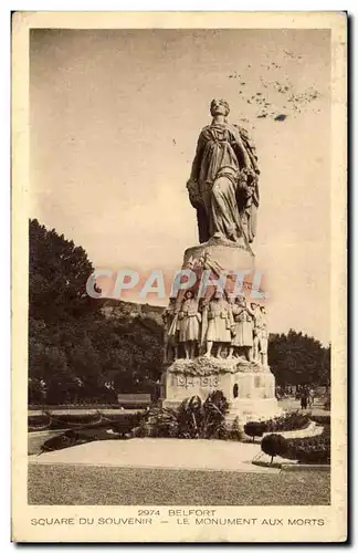 Belfort Ansichtskarte AK Square du souvenir Monument aux morts