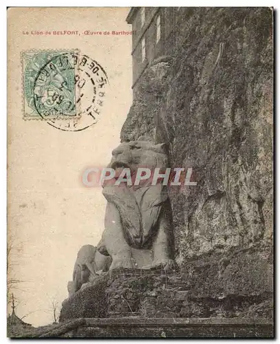 Belfort Cartes postales le lion (Bartholdi)