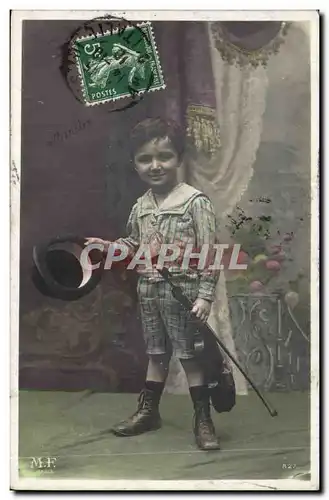 Cartes postales Fantaisie Enfant Garcon (violon music musique)