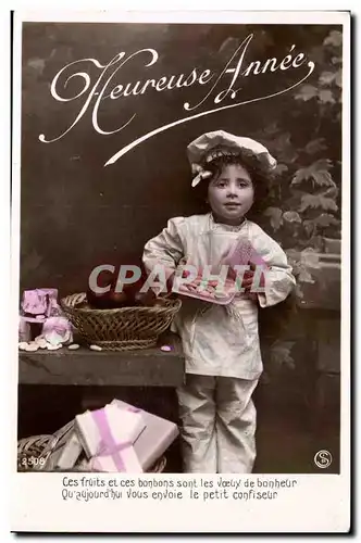 Ansichtskarte AK Fantaisie Enfant Heureuse Annee (patissier cuisine)