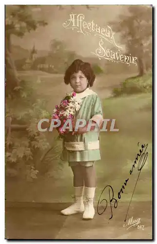 Cartes postales Fantaisie Enfant Affectueux Souvenir