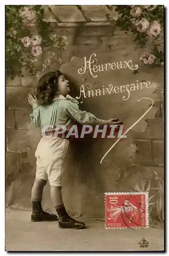 Ansichtskarte AK Fantaisie Enfant Heureux anniversaire