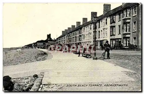 Grande Bretagne Great BRitain Ansichtskarte AK South beach Terrace Aberystwyth
