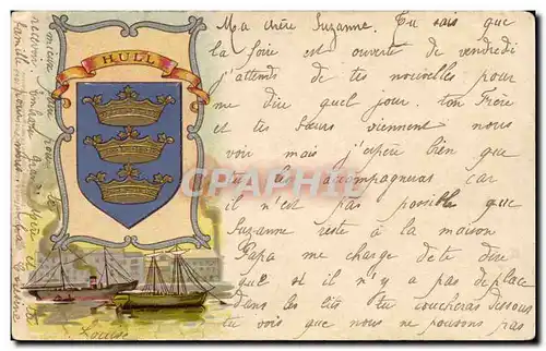 Grande Bretagne Great BRitain Cartes postales Hull Heraldry snake Armoreries