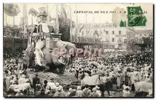 Nice Cartes postales Carnaval de Nice 1913 (char geant giant)